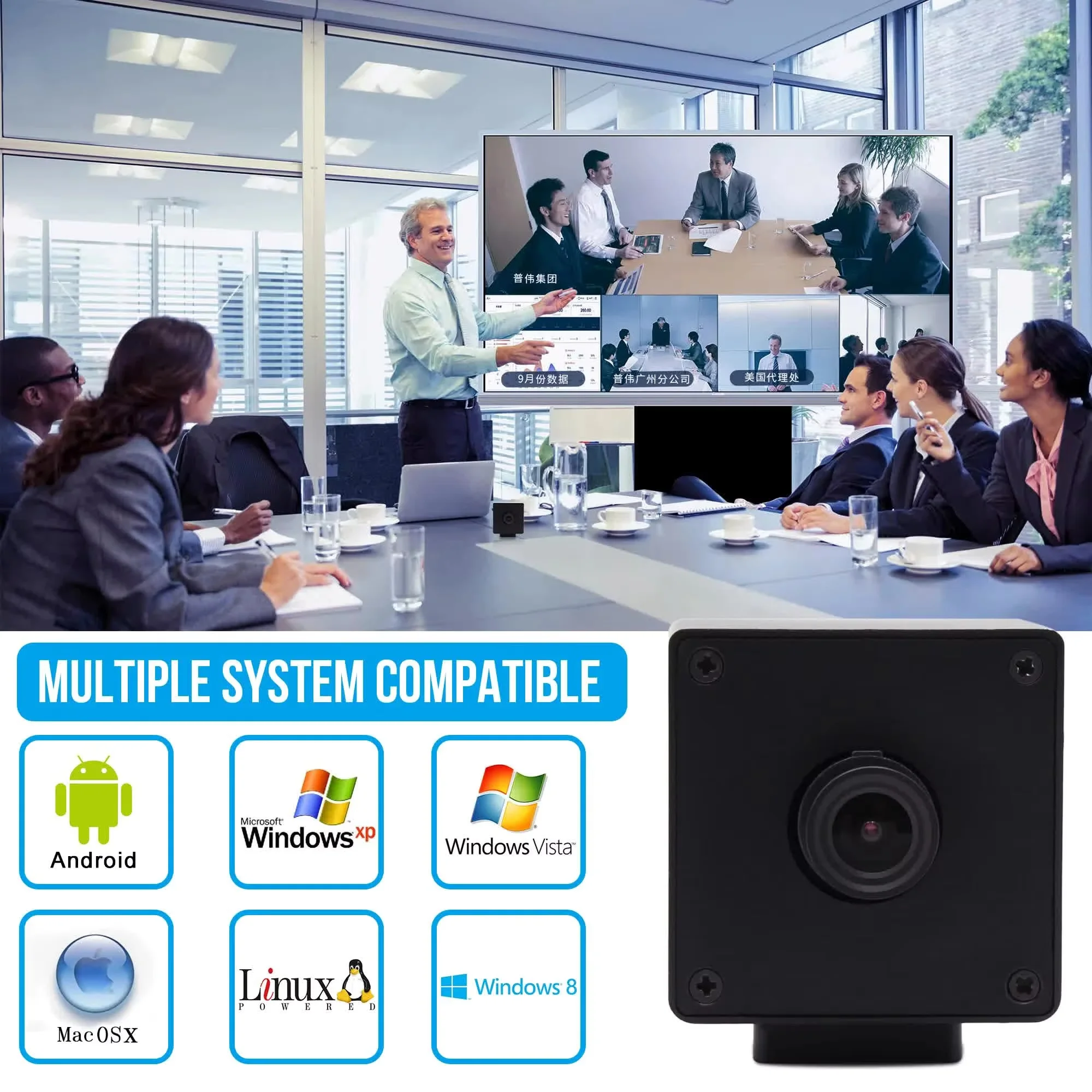 SVPRO Global Shutter USB Camera 1920x1200P 90fps Aptina AR0234 Mini Case CS Varifocal Lens Webcam for Windows Android Mac Linux