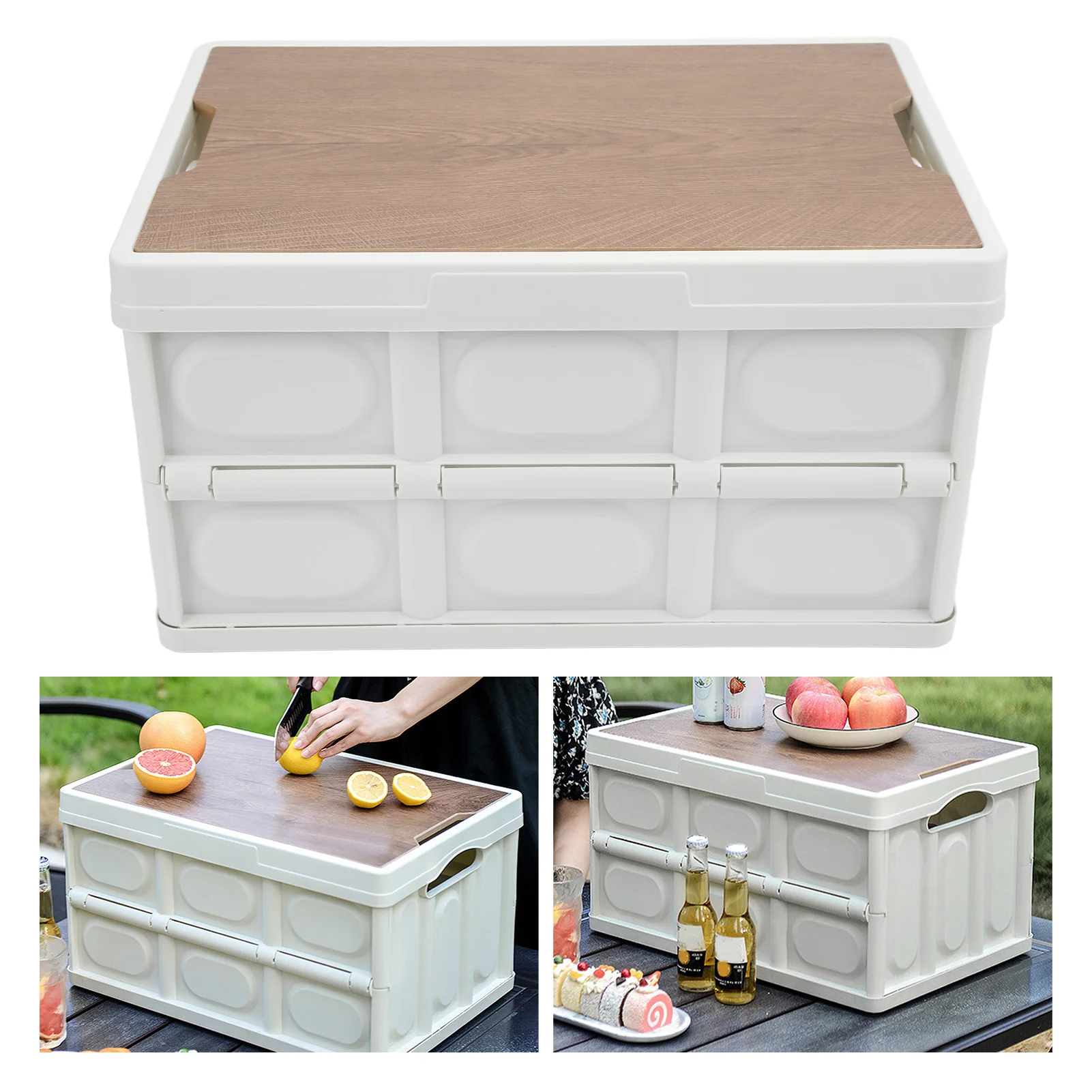 30L Camping Outdoor Multifunctional Folding Storage Box Home Car Trunk Storage Box Convenient Storage Box