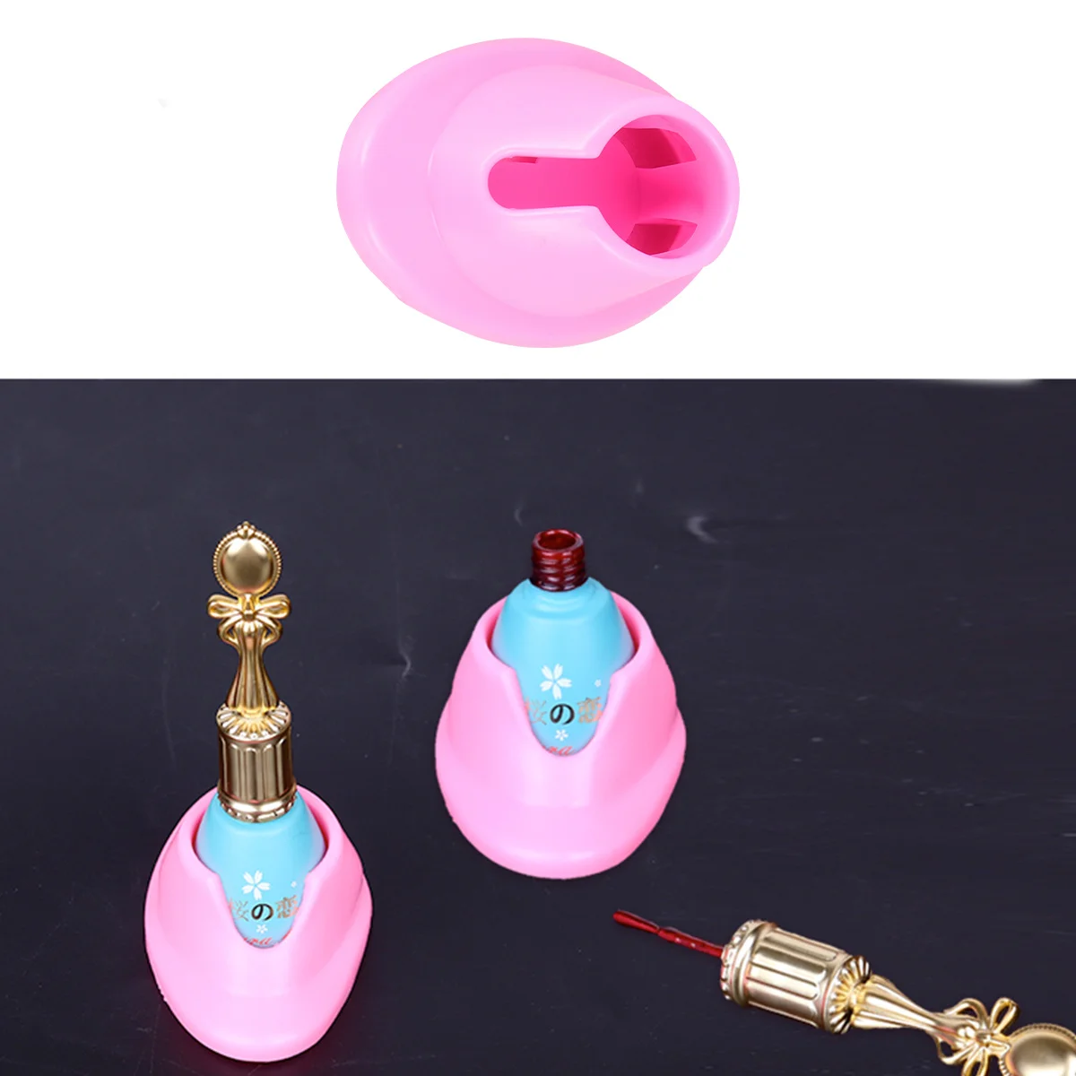 Base per bottiglia di smalto da 8 pezzi Fornitura per manicure resistente per uso a lungo termine Supporto leggero compatto per smalto gel per unghie