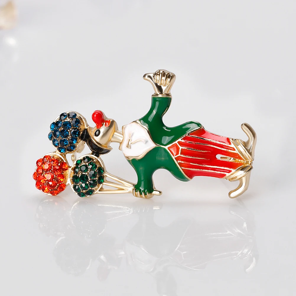 

2Pcs Brooch Jewelry Clown Shaped Breastpin Lovely Decor Badges Gifts for Women Girls Fashion Accessories Party Valentines