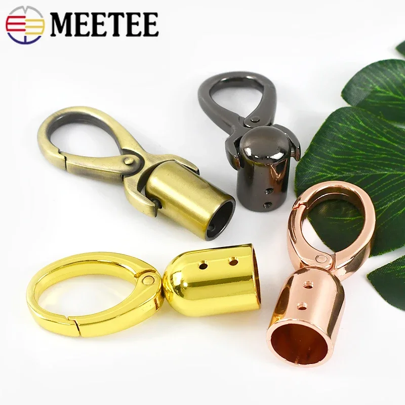 2/4/10Pcs Meetee Metal Buckles Bag Hanger for Handbag Connector Handle Screw Clasp Strap Stopper Cord Hooks Hardware Accessories