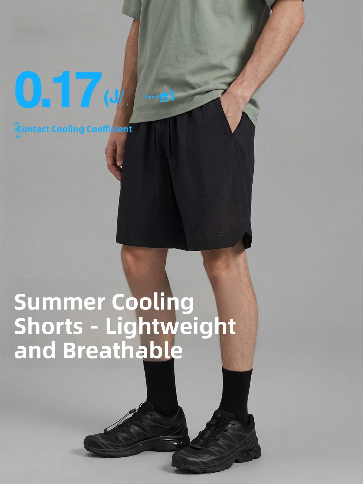 

Bal Men's Fitn Running orts Cool Sensation Five-Quarter Length Straight Leg Summer Sportswear Youthful Everyday Pants