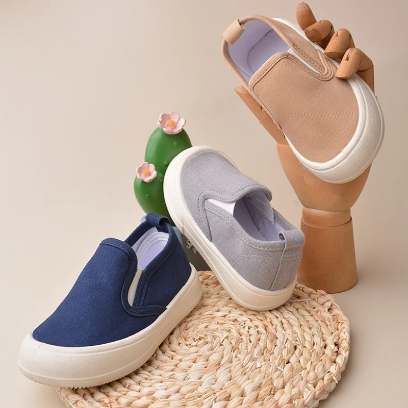 

Casual Child Canvas Shoes 2025 Autumn New Item Baby Flat Sole Single Shoes Retro Soft Sole Outdoor Versatile Shoes Girls'shoes