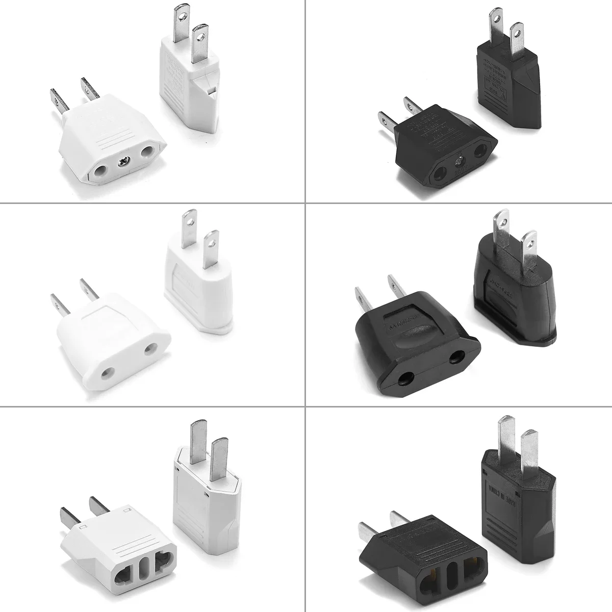 EU To US CN MX Travel Adapter European Euro To American China Power Adapter 2Pin US Plug Adapter Type A Converter Socket Adaptor