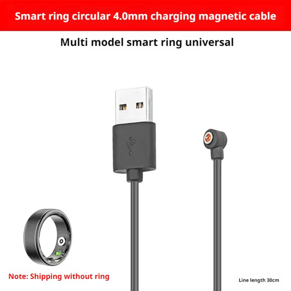   Kabel ładujący do pierścieniowego złącza dokującego Kabel do ładowania USB Przewód 4 mm Ładowarka magnetyczna Przewód zasilający 30 cm M7q1