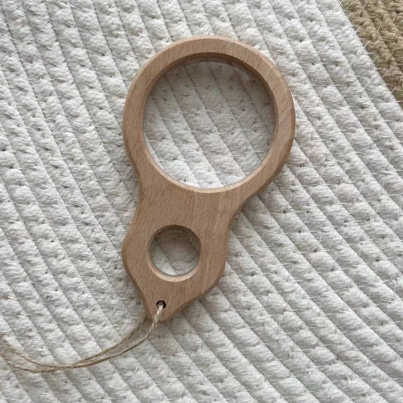 1PCS 3x 5x 12.5x7.5x1.5cm Handheld HD Magnifying Glass with Wooden Handle Glass Lenses Loupe Helping Hands Magnifier