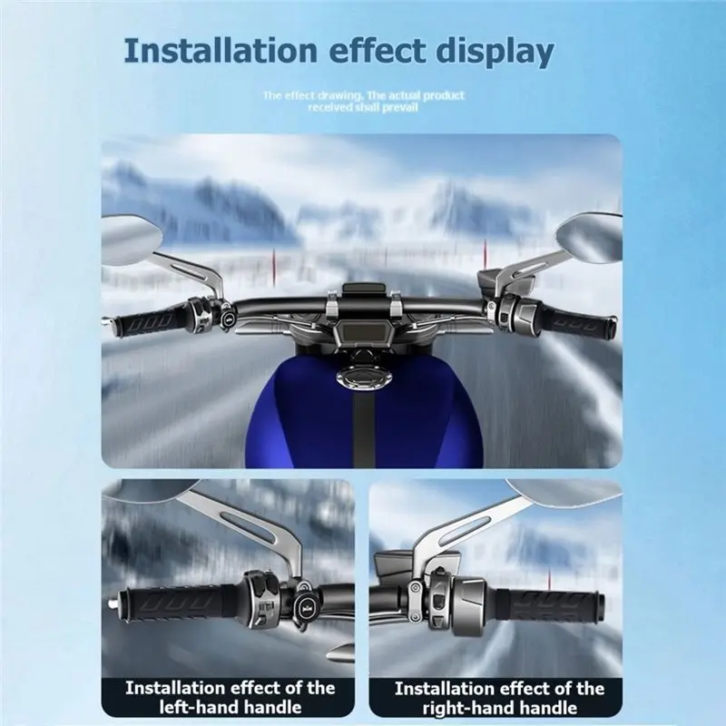 Motorcycle Hand Heated Grips 5+1 Heat Levels With Memory Function For 22Mm Handlebar Motorbike Handlebar Heating Cover
