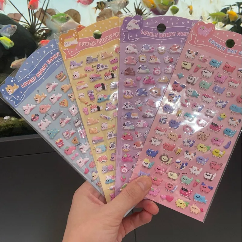 1 unidade Adesivo Decorativo de Espuma de Animais Fofos para Copo de Água e Capa de Celular, Adesivo de Animal Pequeno