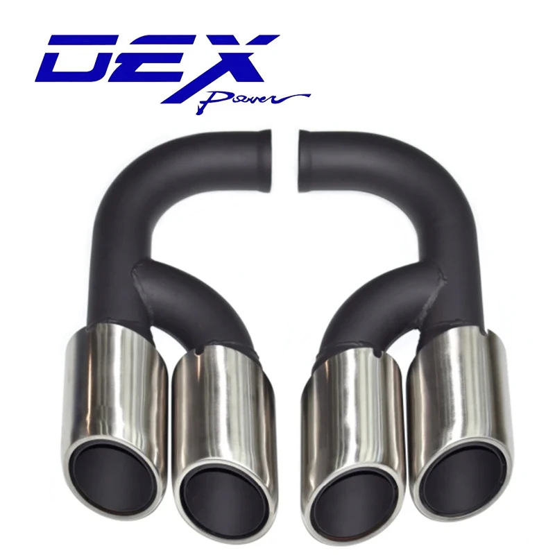 For 2011-2014 Cayenne exhaust pipe modified quad tailpipe tail throat  GTS black TURBO tip muffler  head exhaust tip