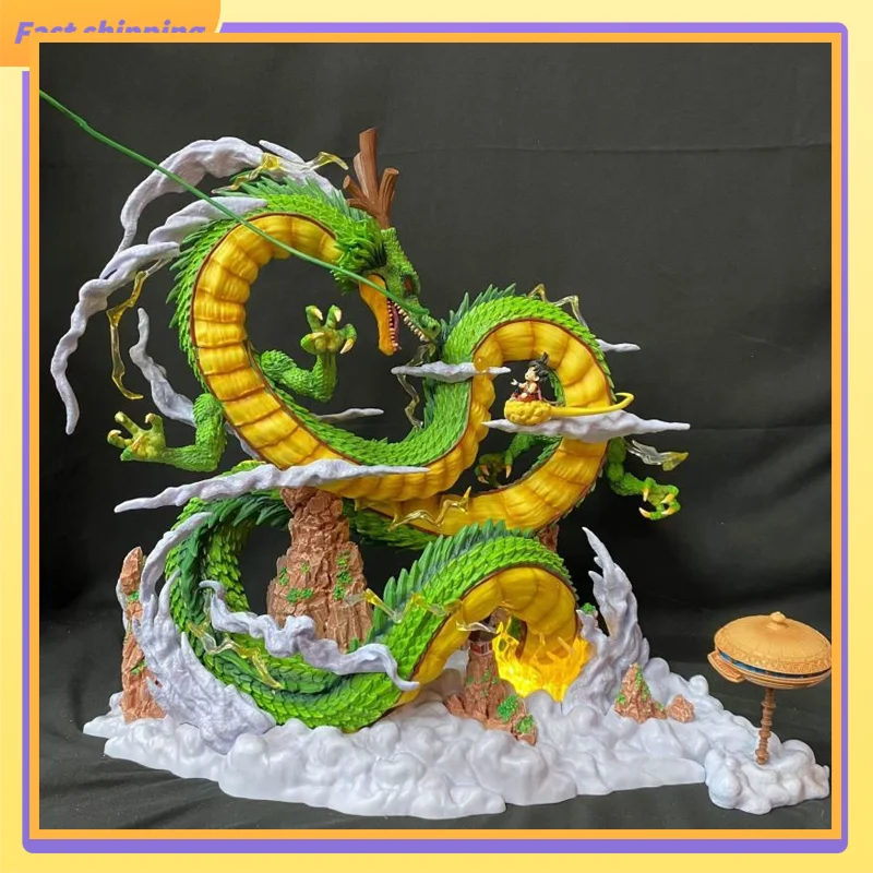 Anime Dragon Ball Z 50cm Shenron Goku figura de acción luminosa coleccionable GK estatua modelo muñeca para decoración de habitación adorno de escritorio