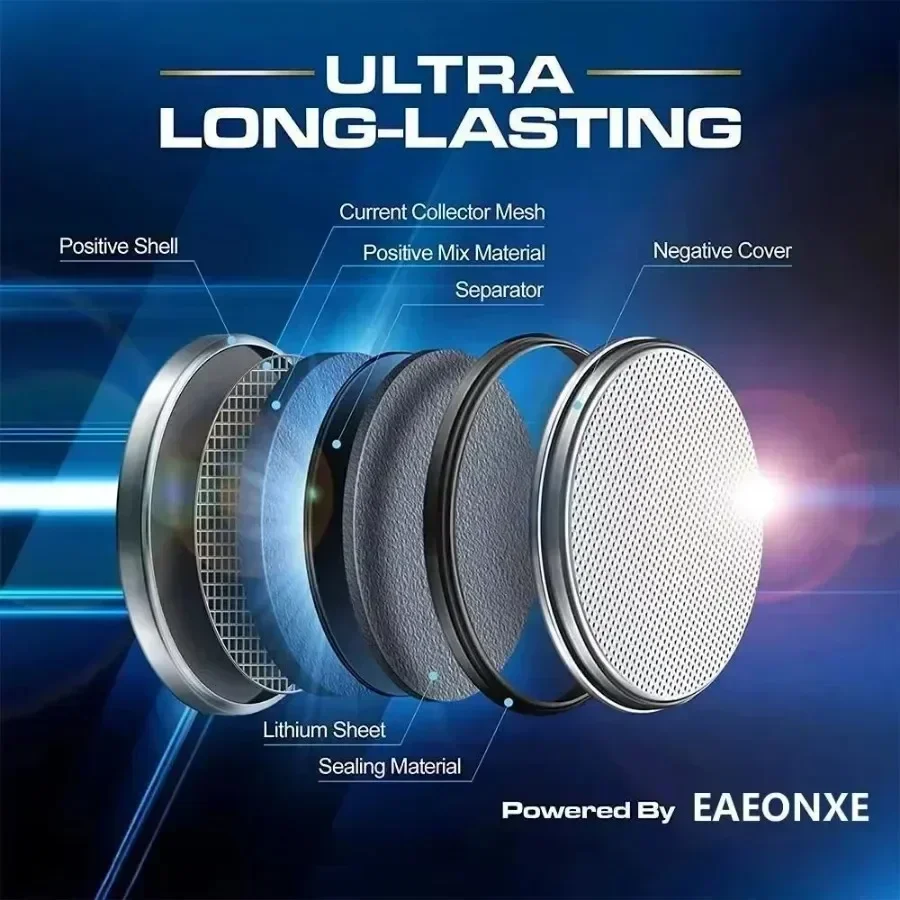 2-80PCS CR2032 Lithium Button DL2032  ECR2032 Battery High-Capacity Compatible with Air Tag Key Calculators Coin Counters Watch