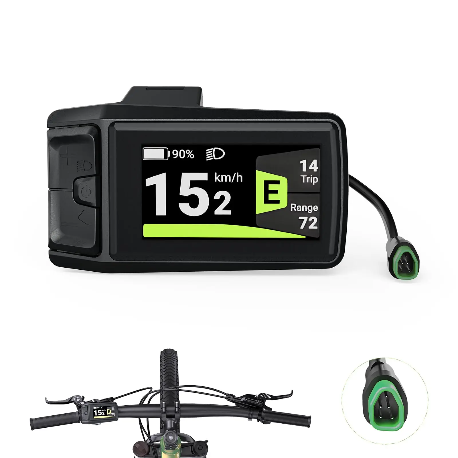 

BAFANG DPC080 Ebike Display 8Fun CAN BUS 1.9" Screen IPX7 Waterproof Automatic Backlight Ebike Speedometer Instrument Computer