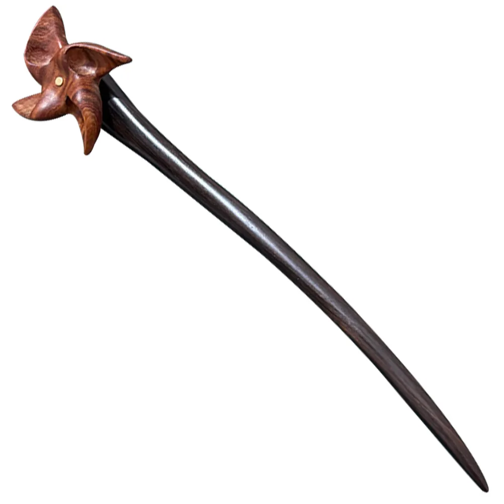 

Vintage Wooden Stick For Women Black Ebony Chopstick Decorative Bun Holder Retro Chinese Japanese Accessories Long Dangle Sticks