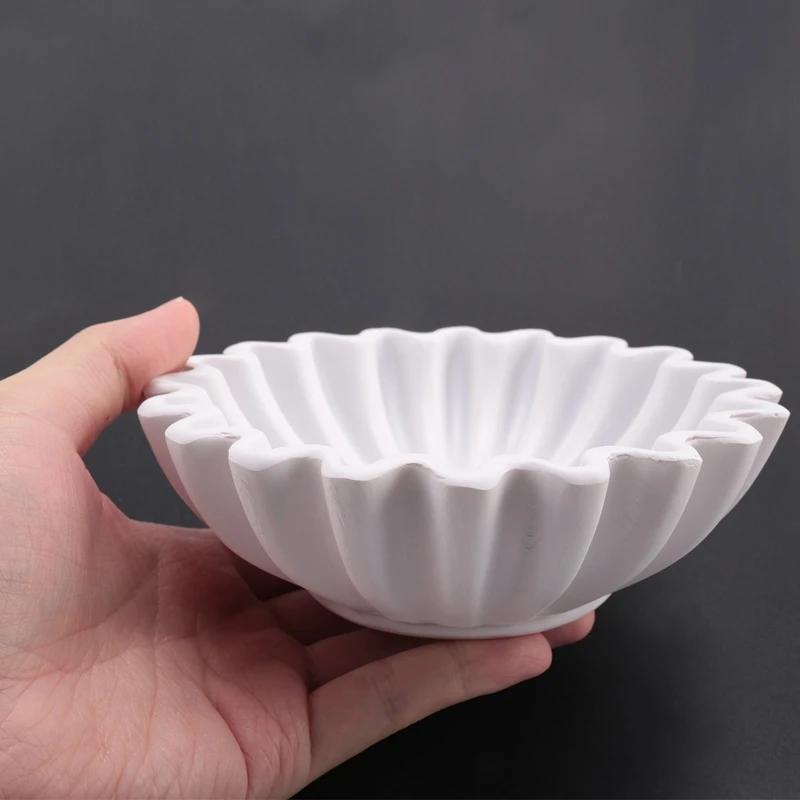 Fluted Ruffle Decorative Bowl - Home Decor Accents For Living Room Styling Coffee Table Bookshelf And Console