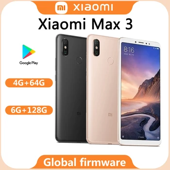 4G celular redmi xiaomi max 3/max2 6G 128, globalne oprogramowanie sprzętowe, duży ekran Snapdragon, tylny smartfon z czytnikiem linii papilarnych, używany telefon