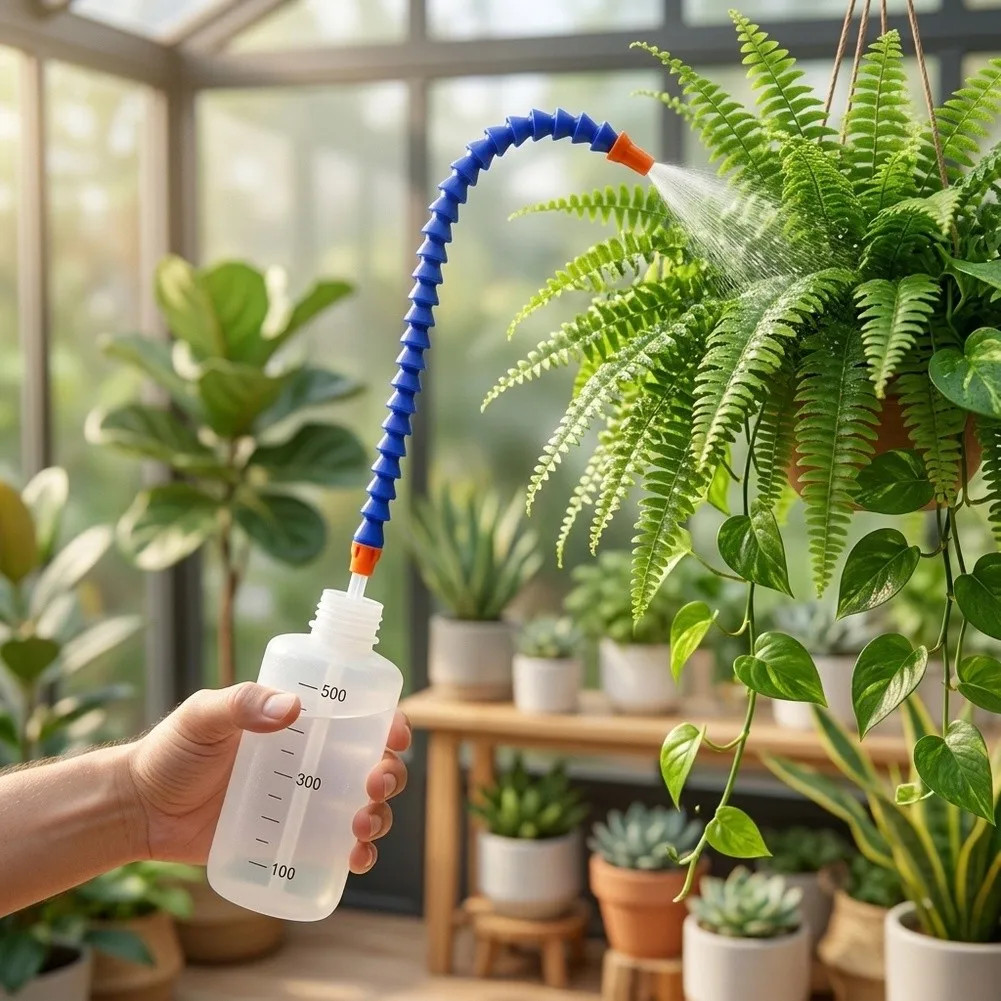 For Nurturing Delicate Plants Hanging Plant Waterer Adjustable Angle Waterer Wide Mouth Refilling 19.88 Inch Bendable Spout