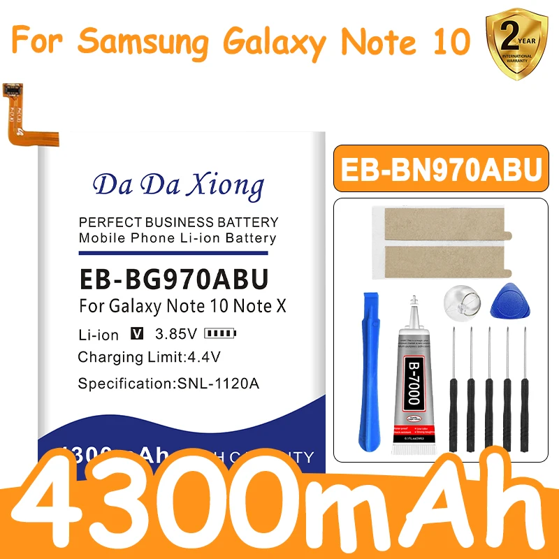 DaDaXiong 4300mAh EB-BN970ABU Battery For Samsung Galaxy Note 10 Note X Note10 NoteX Note10 5G SM-N970 N970W N970F