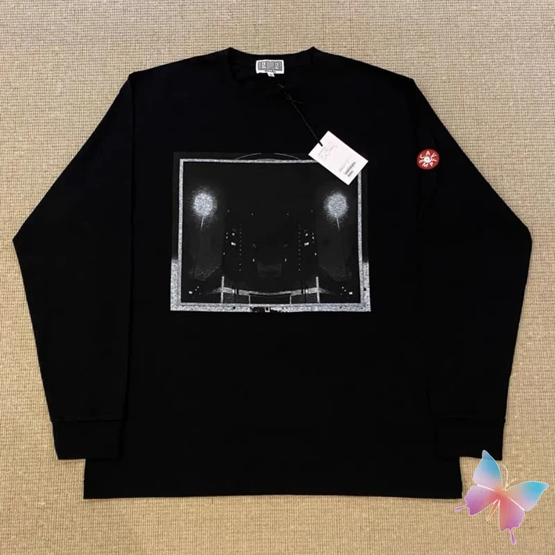 

High Quality Cotton Abstract Print Round Neck Long Sleeve Unisex CAVEMPT T-shirt Casual Street Fashion Men Women CE Top Tees