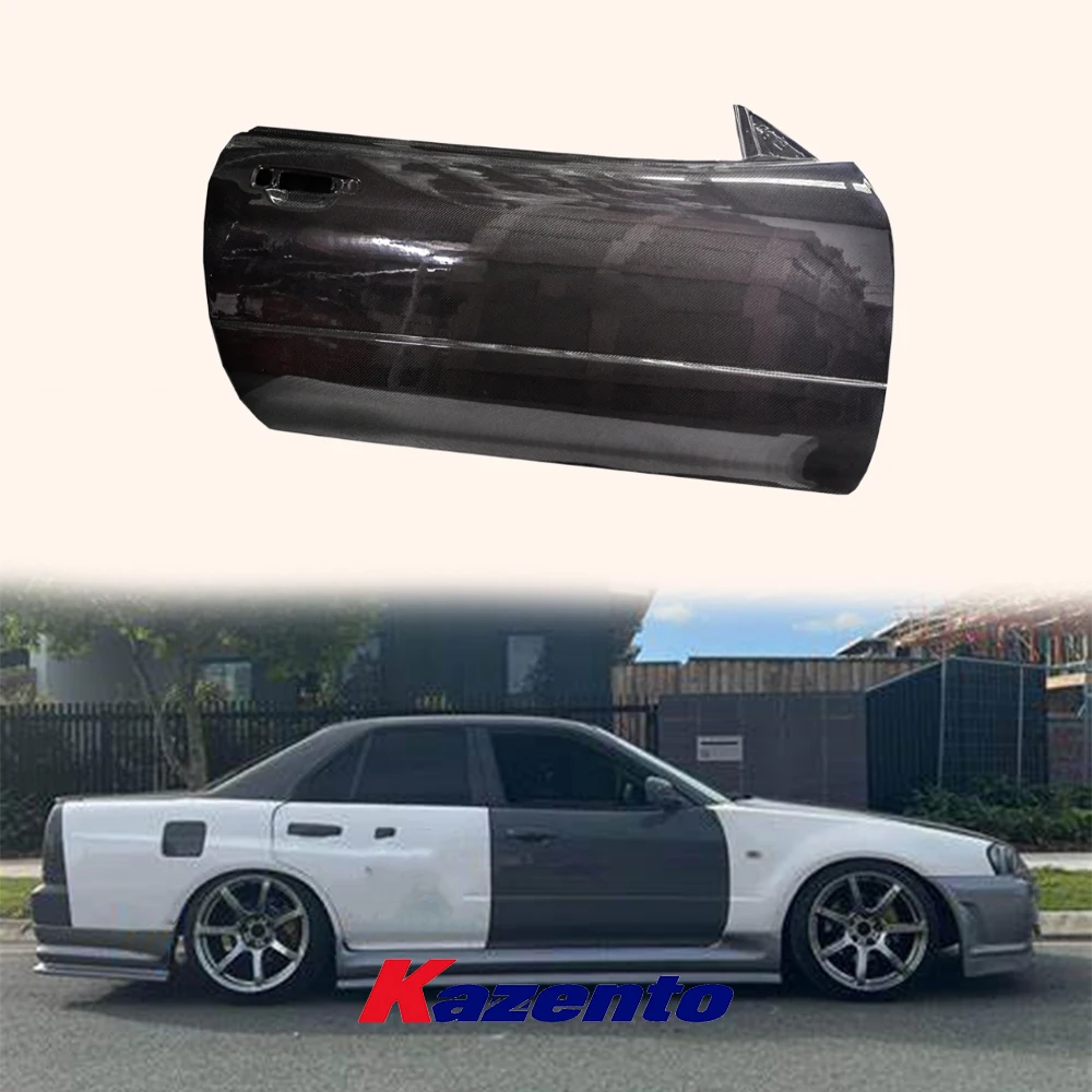 

Side Door Replacement Pair Carbon Fiber Body Kits For Nissan Skyline R34 GTT GTR
