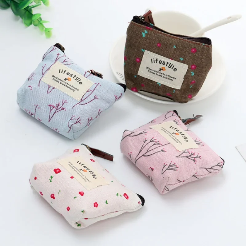 قماش المحمولة محفظة للعملة معرف حامل بطاقة الائتمان حقيبة شارات سستة محفظة صغيرة حقيبة صغيرة سماعة كابل التخزين المنظم حقيبة #4