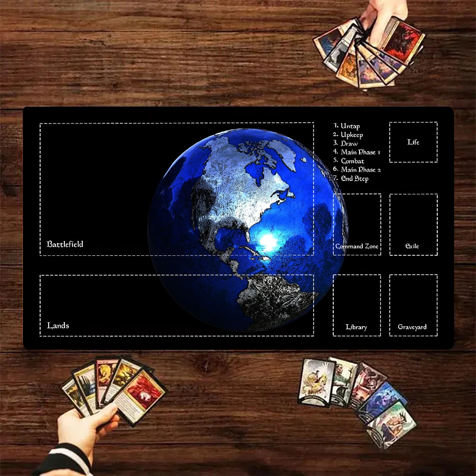 

Customizable Multi-Size MTG Card Game Mat - Non-Slip Rubber Base for TCG/CCG, Anime Theme Parties & DIY Magic Games