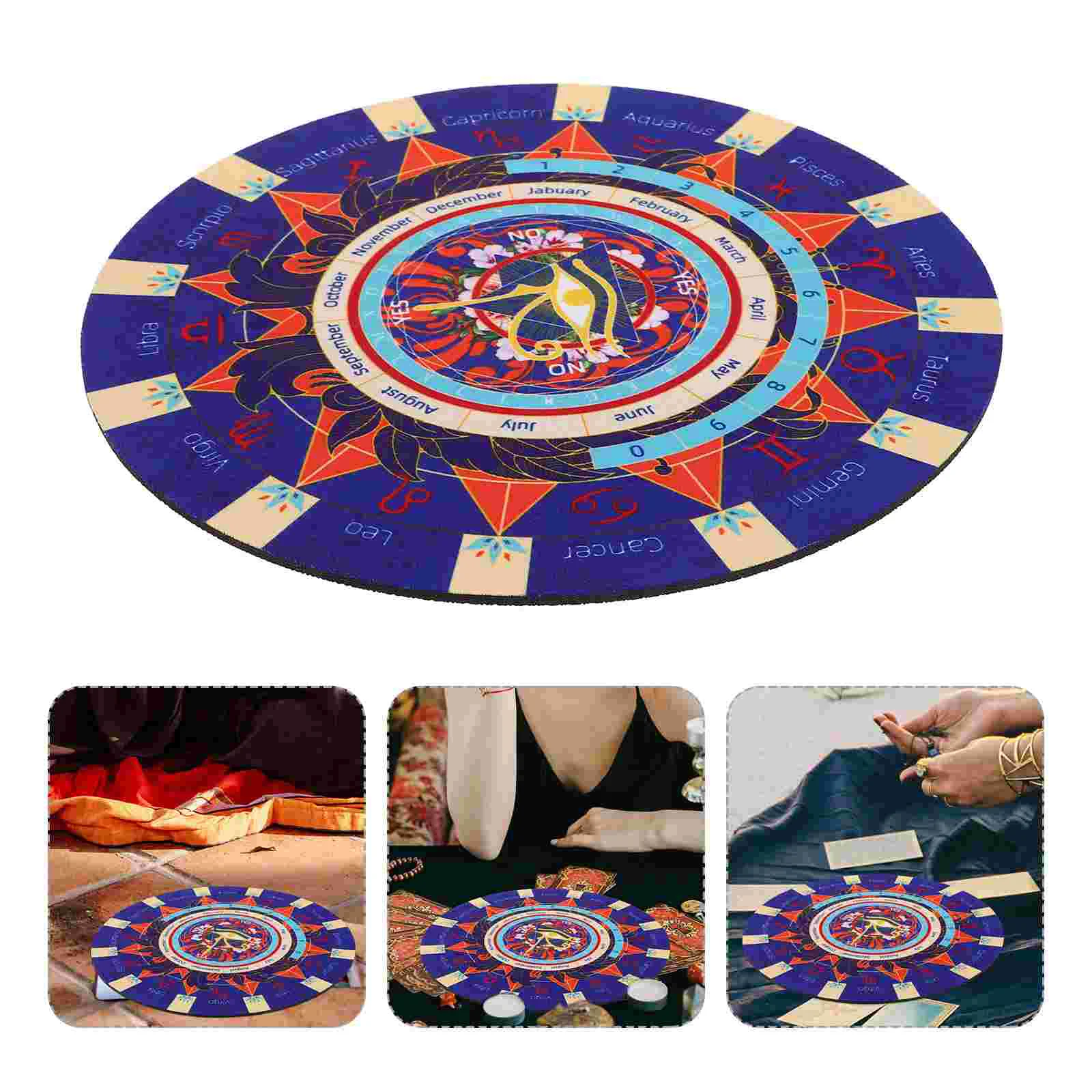 Pendulum Mat Quartz Crystal Rubber Astrology Divination Board Dowsing Witchcrafts Tools Message Checkerboard Metaphysical Pad