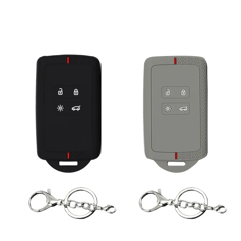 

2 Pcs for Renault Smart 4 Keys Honeycomb Pattern Silicone Car Key Case Cover Case