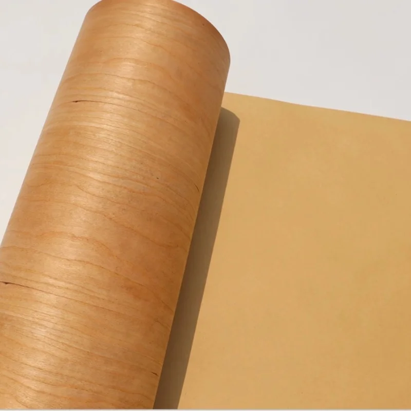 Natural Cherry Wood Veneer Kraft Paper Composite Wood Veneer Dyed Wood Veneer Sheets L:2.5metersx580mmx0.3mm natural wood veneer