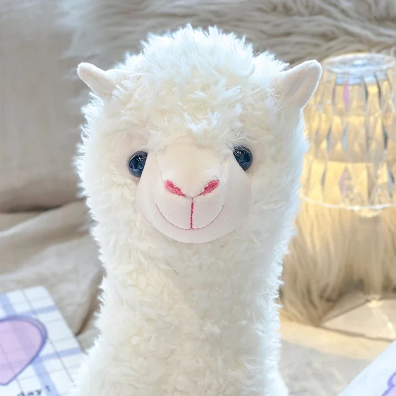 Kawaii Stuffed Alpaca Pillows Soft Plush Sheep Dolls Lovely Animal Toy Alpaca Sofa Cushion for Living Room Home Decor Kids Gift