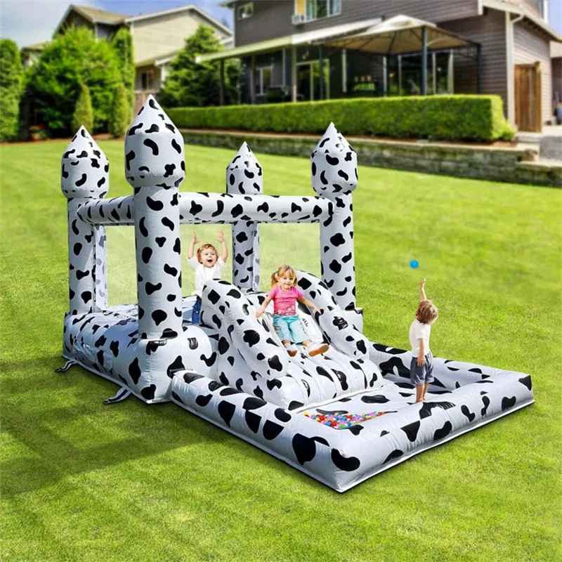 13' x 8' PVC Bounce House with Slide and Ball Pit and Air Blower