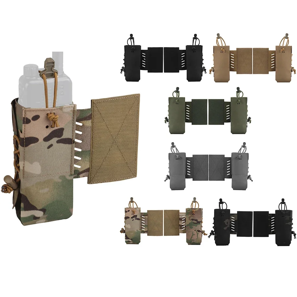 2pcs/Pack Radio Pouch Holster Compatible with AN/PRC 148 152 163 and Similar Size Radio for  Equipment hook loop Belt Vest