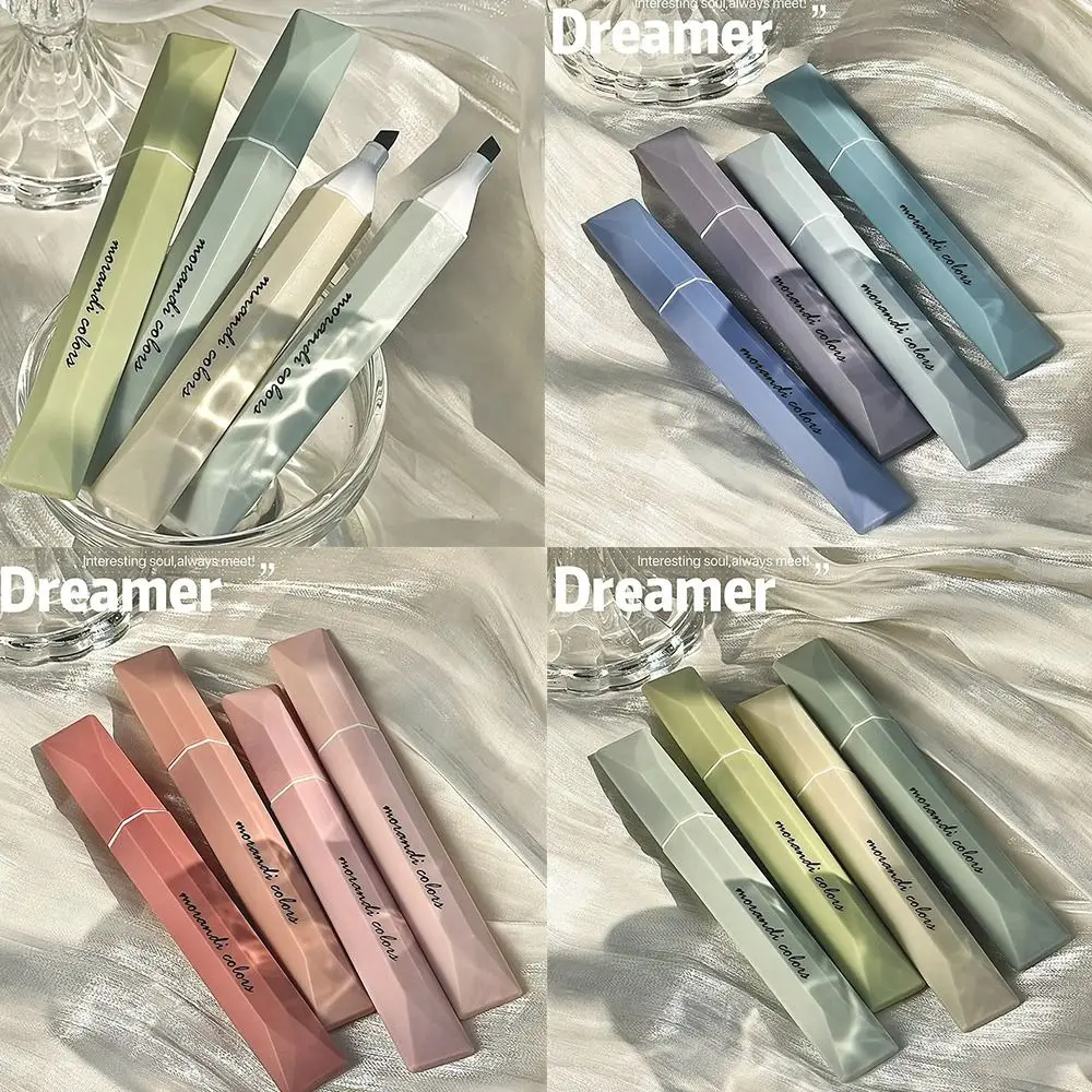 4PCS/Set Gradient Color Highlighter Eye Protection Graffiti Fluorescent Pen Stationery Mark Key Points Pen School Office