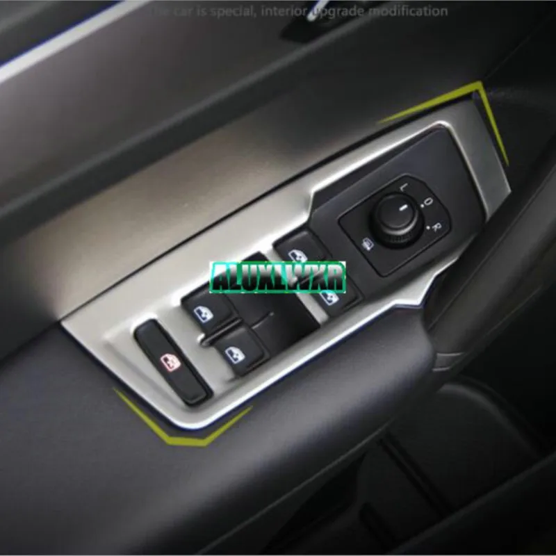 car-styling for Volkswagen VW Tiguan 2 Mk2 2017 To 2024 Glass Switch Cover Door Window Button Decoration Panel car Accessories