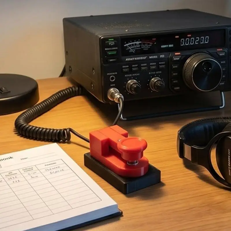 MK05 Mini Morse Code Practice Adjustable Contact For CW Radio Enthusiasts Lightweighted With Nonslip Base 896C