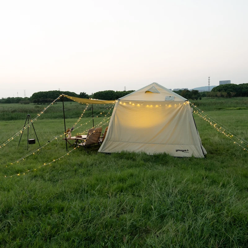 China Factory's 2-Personen-wasserdichtes aufblasbares Familien-Campingzelt aus Oxford für Picknicks im Freien