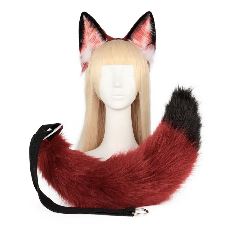 Hand-made Cosplay Beast Ears Beast Set Props Zootopia Nick Fox Ears Headband Fox Tail Accessories Cute Fashionable Classic