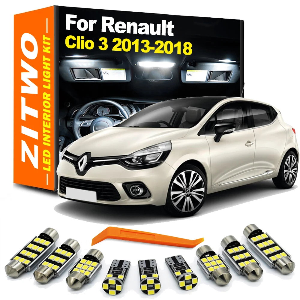 

ZITWO 8 шт. Автомобильная светодиодная лампа Canbus для Renault Clio 3 MK3 III 2013 2014 2015 2016 2017 2018 светодиодная внутренняя купольная лампа на карте багажника
