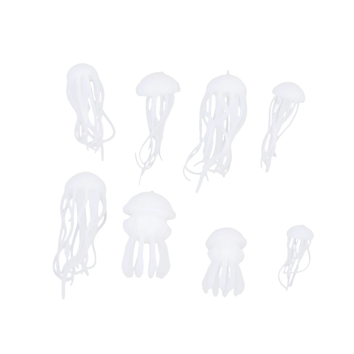 

16 Pcs Jellyfish Resin Mold Silicone Casting Epoxy DIY Crafts Tools Flexible Non Stick Easy Demould Clean 3D Floating Filling