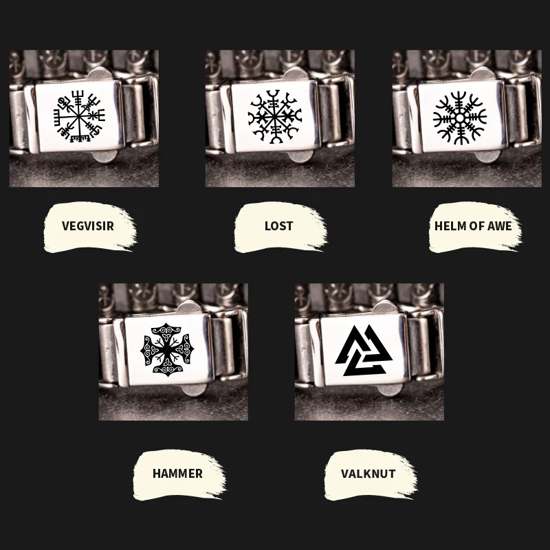 High Quality Viking Bracelet for Men Stainless Steel Hammer Fashion Jewelry