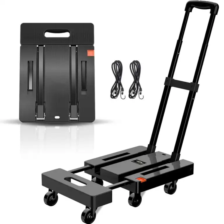 Portable Folding Hand Truck With Elastic Straps 2 Wheeled Dolly Cart For Travel Shopping Office Or Home Use OEM Customizable