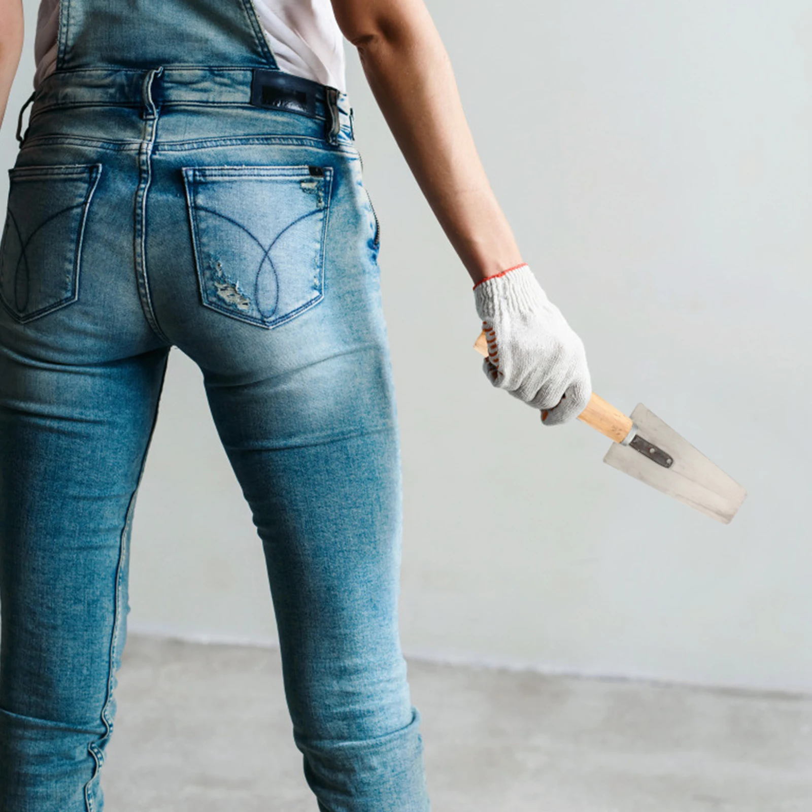 Stainless Steel Wood H Trowel Plaster Construction Spatula Putty Bricklaying Tool Kit Mortar Scraper Professional