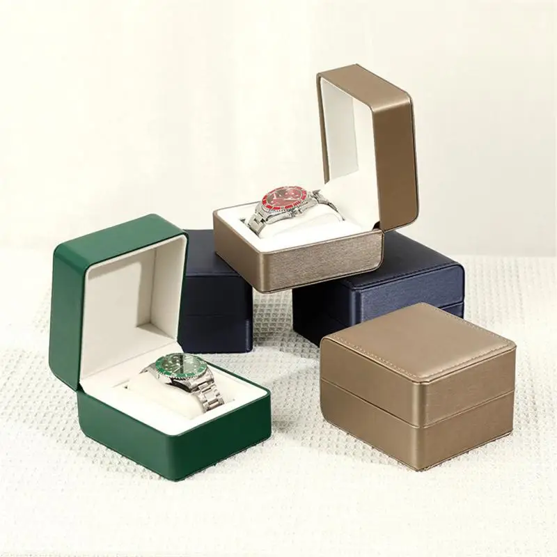 Luxury Pu Leather Watch Box Woman Man Gift Packaging Box Watch Display Holder Watch Organizer Case Jewelry Storage Box