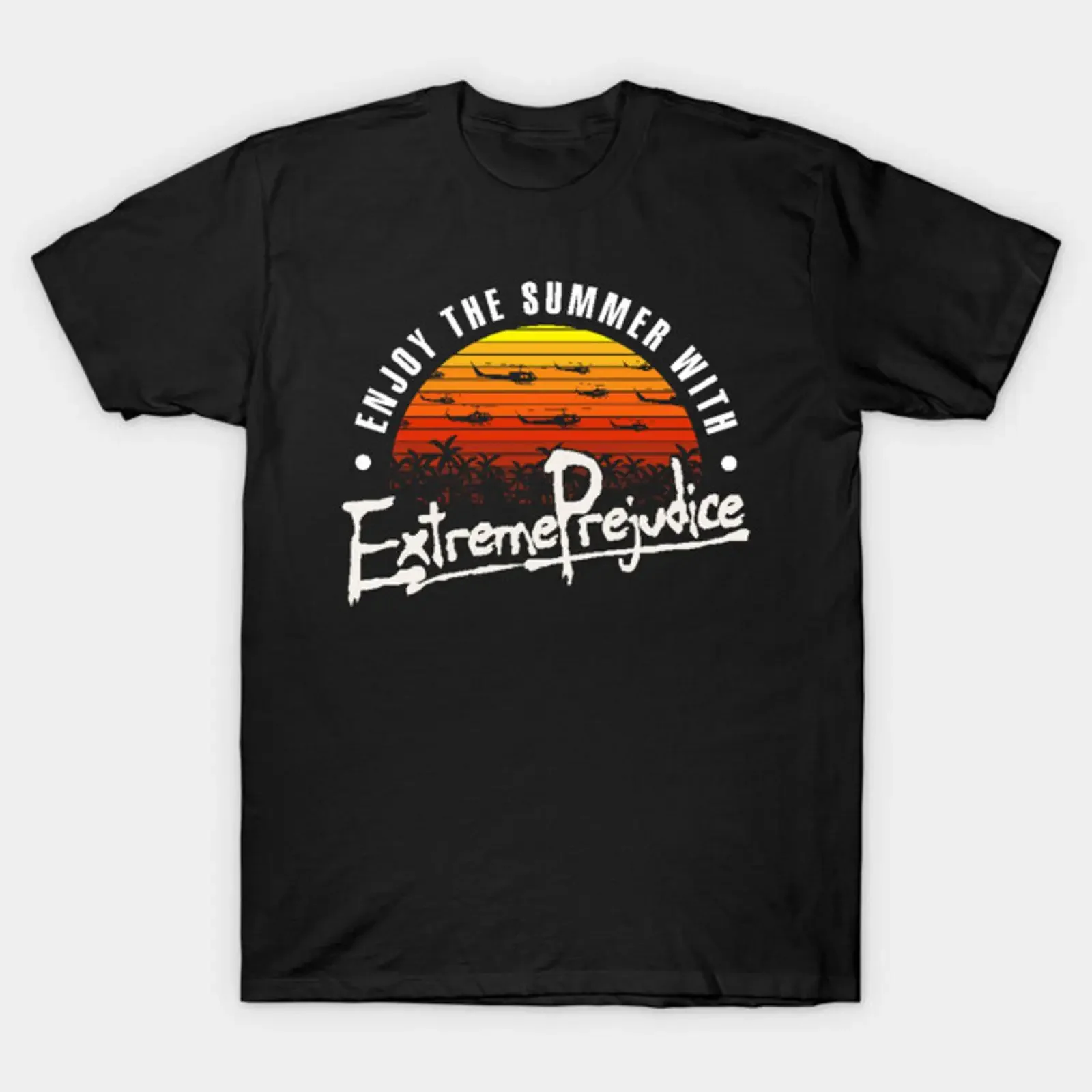 With Extreme Prejudice T Shirt vintage Washed Top For Everyday Wear streetwear Unisex Stylish homme Stretched designer clothes