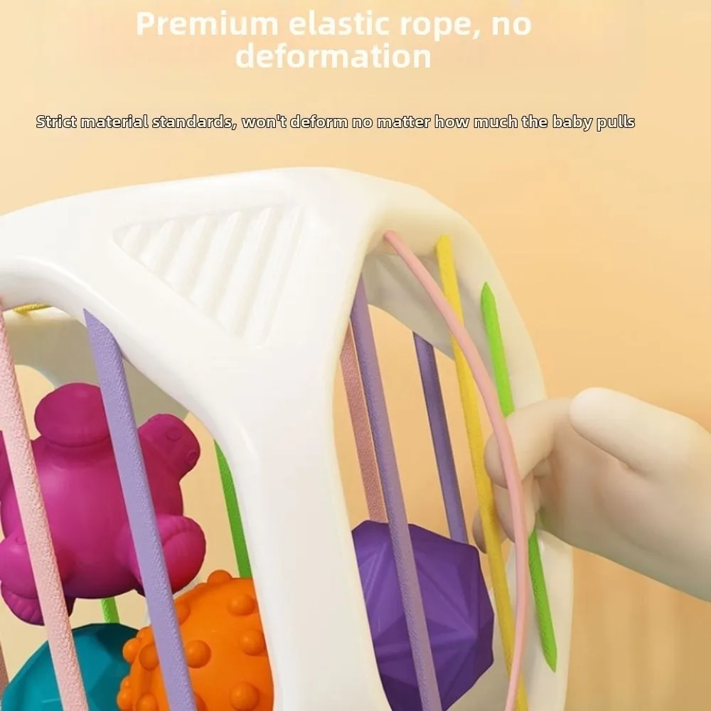 บล็อกสร้างรูปทรงและพัฒนาการด้านการรับรู้สีรุ้ง 6-in-1 ของเล่นเสริมพัฒนาการเด็กเล็กแบบมอนเตสซอรี่ รูปสัตว์น่ารัก ฝึกการจดจำสี