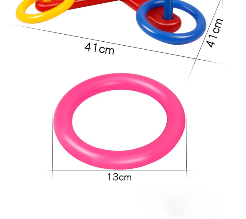 1 Set Hoop Ring Toss Quoits anello di plastica lancio ghiera divertenti bambini giocattoli sportivi all'aperto Cross Garden Game Pool per regalo per bambini