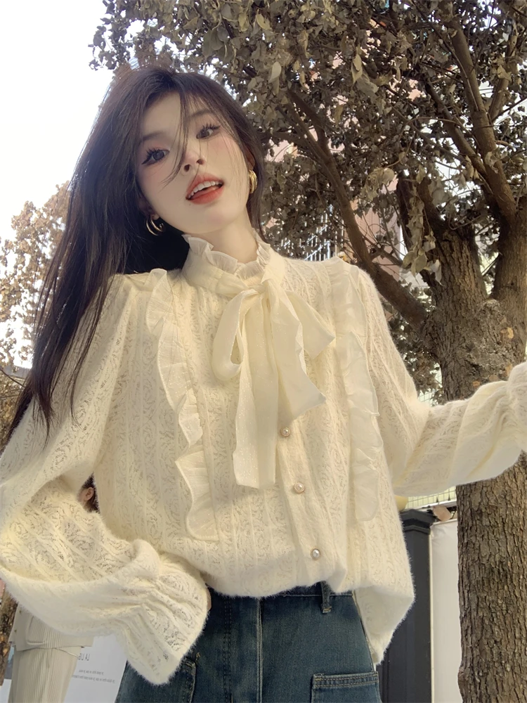 

Новинка 2026: Женский базовый топ с кружевным узлом и коротким рукавом, свободный крой, весенняя мода