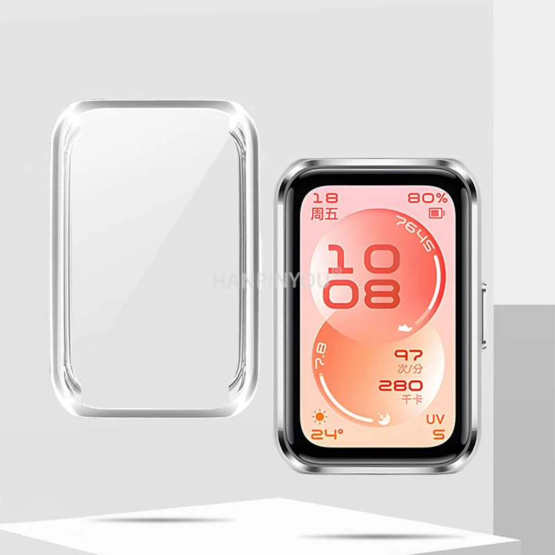 Full Cover Colorful Soft Silicone TPU Plating Watch Case For Huawei Band 11 Screen Protector Bumper Shell Drop Resistant Cover