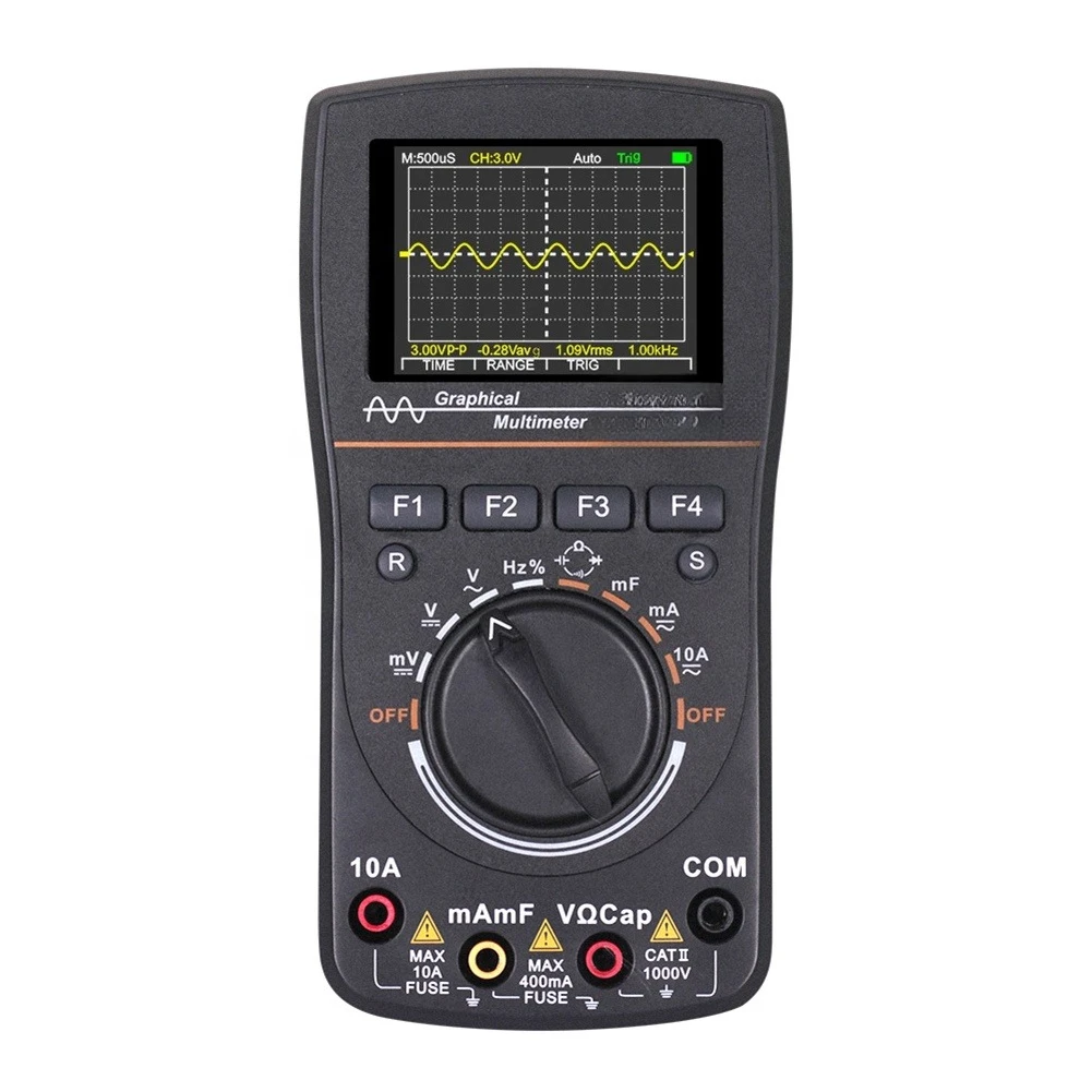 

ET828 2 in 1 High Definition Intelligent Graphical Digital Oscilloscope Multimeter 2.5Msps 2.4 Inch Color Screen 1MHZ Bandwidth