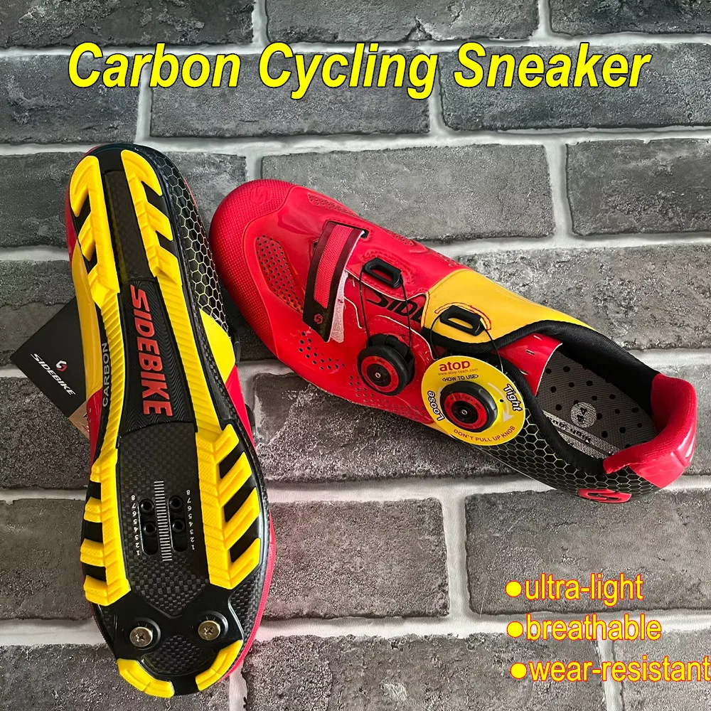 

SIDEBIKE Carbon Cycling Sneaker Mtb Mountain Bicycle Shoes Breathable Men's Sneakers Reflective Sport Shoes for Adults