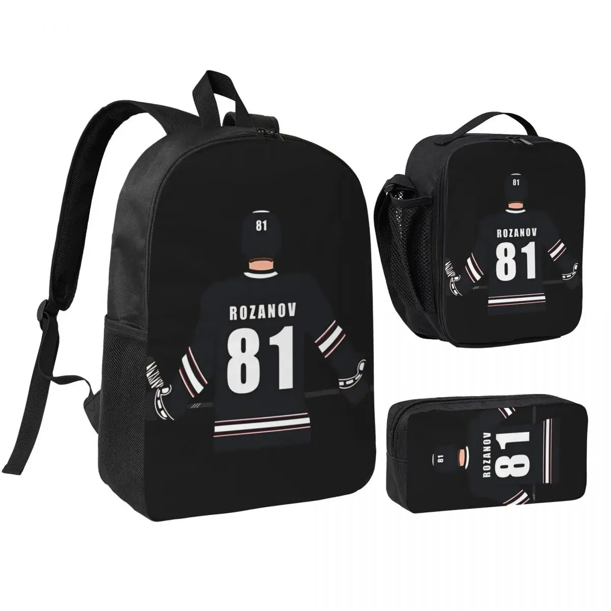 3pecs/set Ilya Heated Rivalry Backpack for Teenage High-capacity Canvas Bags Lunch bag Pencil Case